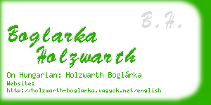 boglarka holzwarth business card